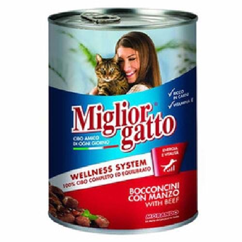 Miglior Gatto Biftek Parçacıklı Kedi Konservesi 405 Gr