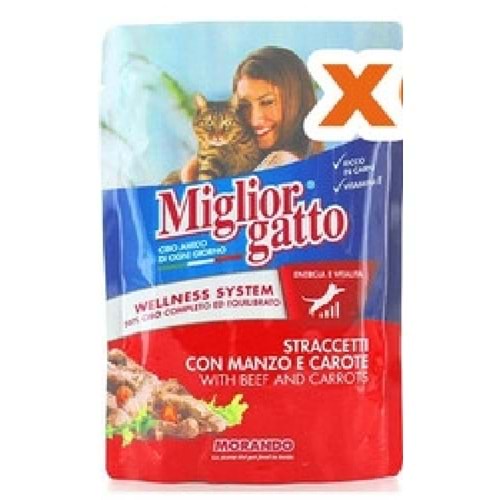 Miglior Gatto Biftekli Havuçlu Yaş Kedi Maması 100 Gr