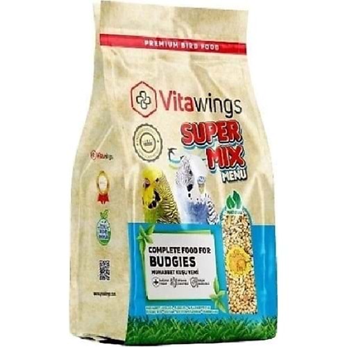 Vitawings Süper Mix Ballı Muhabbet Kuşu Yemi 400G