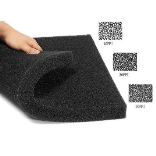 Akvaryum Filtre Süngeri Kalın Gözenekli Siyah 10 PPI 50x25x5 cm