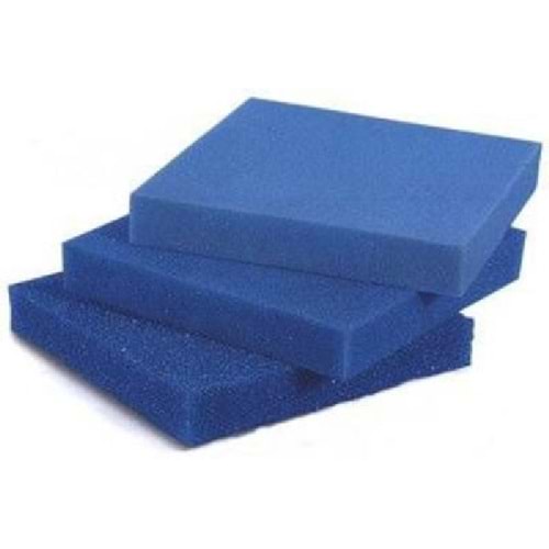 Akvaryum Filtre Süngeri Kalın Gözenekli Mavi 10 PPI 50x25x5 cm.