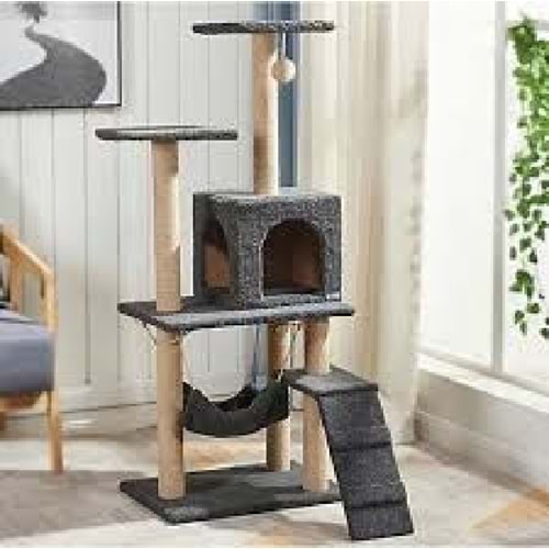 Nursoft Double Step Kedi Tırmalama Evi Antrasit