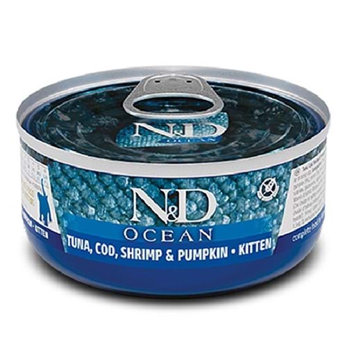 CAT OCEAN TUNA, SHRIMP&PUMPKIN KITTEN 70 GR