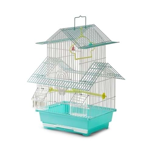 Pet360 Ember Kuş Kafesi İthal Çift Kapı Çift Yemlik 35X28X46 W400