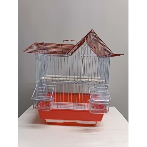 Pet360 Veridian Kuş Kafesi İthal Tek Kapı Çift Yemlik 35X28X45 W408